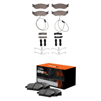 R1 Concepts® - Super Heavy Duty Semi-Metallic Front and Rear Brake Pad Set