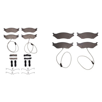 R1 Concepts® - Super Heavy Duty Semi-Metallic Front and Rear Brake Pad Set