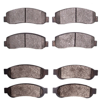 R1 Concepts® - Super Heavy Duty Semi-Metallic Front and Rear Brake Pad Set