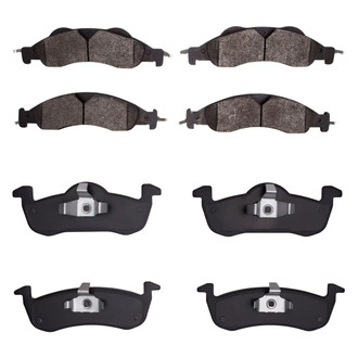 R1 Concepts® - Super Heavy Duty Semi-Metallic Front and Rear Brake Pad Set