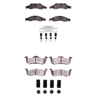 R1 Concepts® - Super Heavy Duty Semi-Metallic Front and Rear Brake Pad Set
