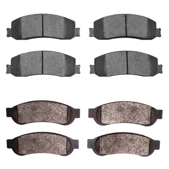 R1 Concepts® - Super Heavy Duty Semi-Metallic Front and Rear Brake Pad Set