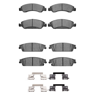 R1 Concepts® - Super Heavy Duty Semi-Metallic Front and Rear Brake Pad Set