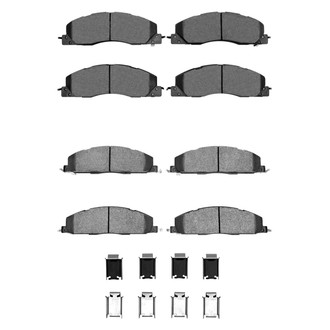 R1 Concepts® - Super Heavy Duty Semi-Metallic Front and Rear Brake Pad Set