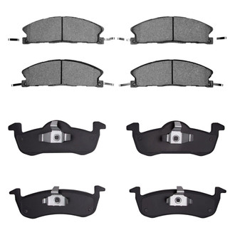 R1 Concepts® - Super Heavy Duty Semi-Metallic Front and Rear Brake Pad Set
