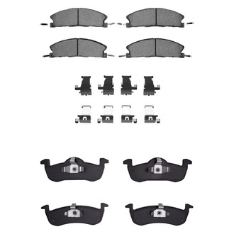 R1 Concepts® - Super Heavy Duty Semi-Metallic Front and Rear Brake Pad Set