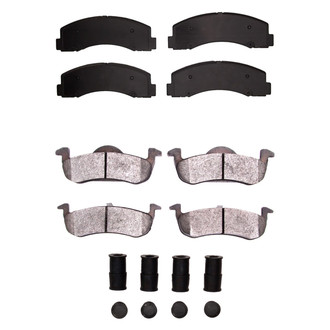 R1 Concepts® - Super Heavy Duty Semi-Metallic Front and Rear Brake Pad Set