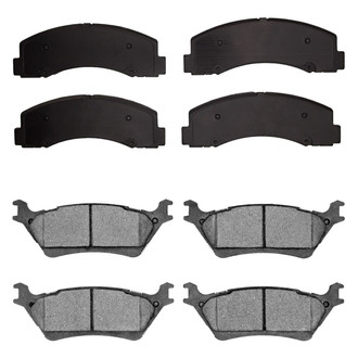 R1 Concepts® - Super Heavy Duty Semi-Metallic Front and Rear Brake Pad Set