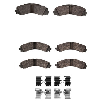 R1 Concepts® - Super Heavy Duty Semi-Metallic Front and Rear Brake Pad Set