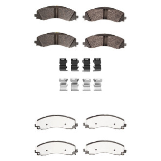 R1 Concepts® - Super Heavy Duty Semi-Metallic Front and Rear Brake Pad Set