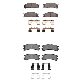 R1 Concepts® - Semi-Metallic Front and Rear Brake Pad Set
