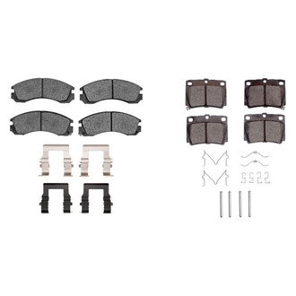 R1 Concepts® - Semi-Metallic Front and Rear Brake Pad Set