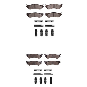R1 Concepts® - Semi-Metallic Semi-Metallic Front and Rear Brake Pad Set