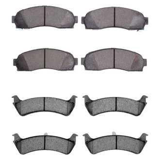 R1 Concepts® - Semi-Metallic Front and Rear Brake Pad Set