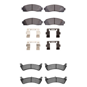 R1 Concepts® - Semi-Metallic Semi-Metallic Front and Rear Brake Pad Set