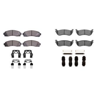 R1 Concepts® - Semi-Metallic Semi-Metallic Front and Rear Brake Pad Set