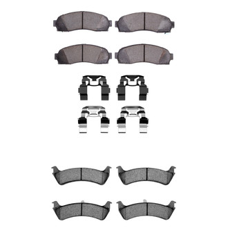 R1 Concepts® - Semi-Metallic Semi-Metallic Front and Rear Brake Pad Set