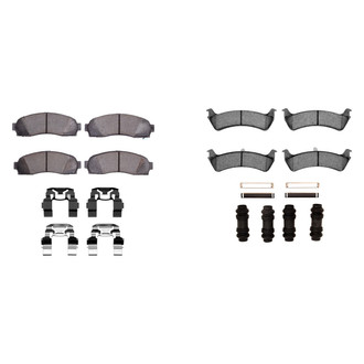 R1 Concepts® - Semi-Metallic Semi-Metallic Front and Rear Brake Pad Set