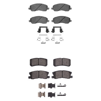 R1 Concepts® - Semi-Metallic Semi-Metallic Front and Rear Brake Pad Set