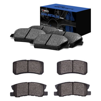 R1 Concepts® - Semi-Metallic Front and Rear Brake Pad Set