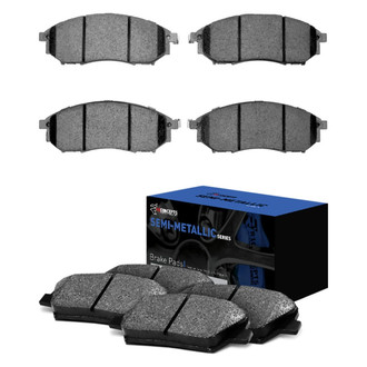 R1 Concepts® - Semi-Metallic Front and Rear Brake Pad Set