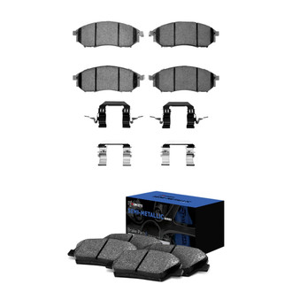 R1 Concepts® - Semi-Metallic Front and Rear Brake Pad Set
