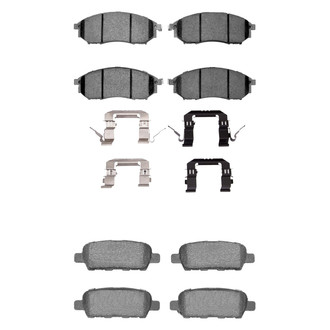 R1 Concepts® - Semi-Metallic Front and Rear Brake Pad Set