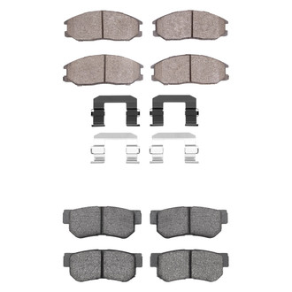 R1 Concepts® - Semi-Metallic Front and Rear Brake Pad Set