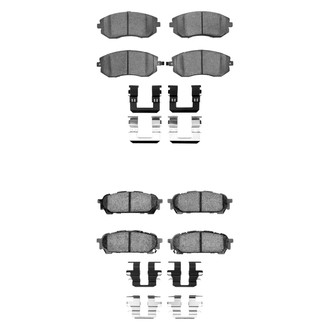R1 Concepts® - Semi-Metallic Semi-Metallic Front and Rear Brake Pad Set