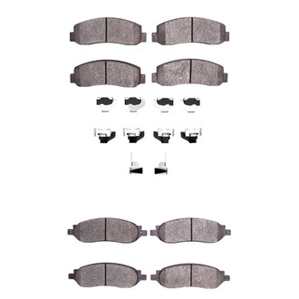 R1 Concepts® - Semi-Metallic Semi-Metallic Front and Rear Brake Pad Set