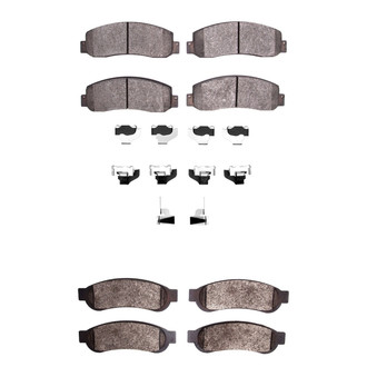 R1 Concepts® - Semi-Metallic Semi-Metallic Front and Rear Brake Pad Set