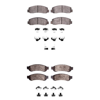 R1 Concepts® - Semi-Metallic Semi-Metallic Front and Rear Brake Pad Set