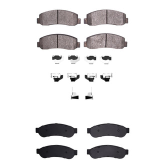 R1 Concepts® - Semi-Metallic Semi-Metallic Front and Rear Brake Pad Set