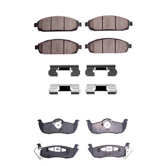 R1 Concepts® - Semi-Metallic Front and Rear Brake Pad Set