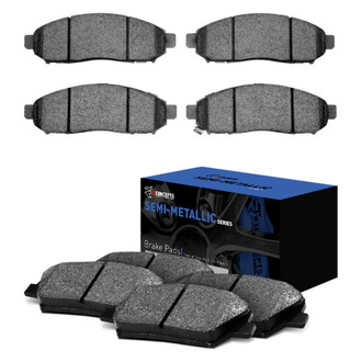 R1 Concepts® - Semi-Metallic Front and Rear Brake Pad Set