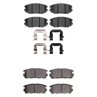 R1 Concepts® - Semi-Metallic Front and Rear Brake Pad Set