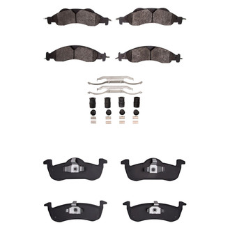 R1 Concepts® - Semi-Metallic Semi-Metallic Front and Rear Brake Pad Set