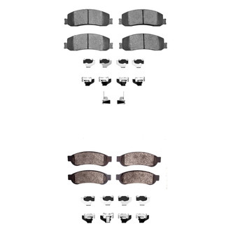R1 Concepts® - Semi-Metallic Front and Rear Brake Pad Set