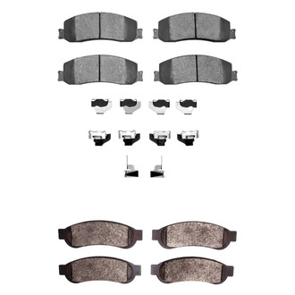 R1 Concepts® - Semi-Metallic Front and Rear Brake Pad Set