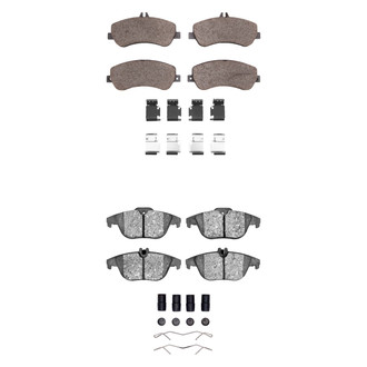 R1 Concepts® - Semi-Metallic Semi-Metallic Front and Rear Brake Pad Set