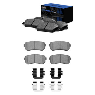 R1 Concepts® - Semi-Metallic Front and Rear Brake Pad Set
