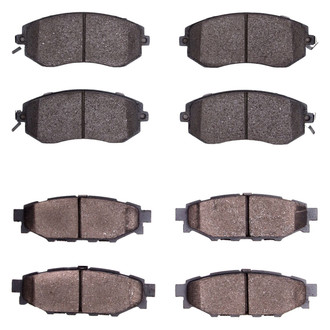 R1 Concepts® - Semi-Metallic Front and Rear Brake Pad Set