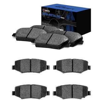 R1 Concepts® - Semi-Metallic Front and Rear Brake Pad Set
