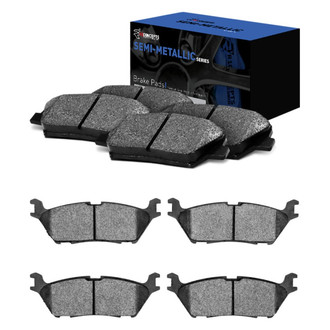 R1 Concepts® - Semi-Metallic Front and Rear Brake Pad Set
