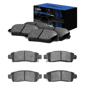 R1 Concepts® - Semi-Metallic Front and Rear Brake Pad Set