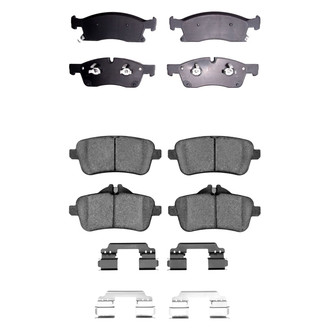 R1 Concepts® - Semi-Metallic Front and Rear Brake Pad Set