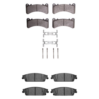 R1 Concepts® - Semi-Metallic Front and Rear Brake Pad Set