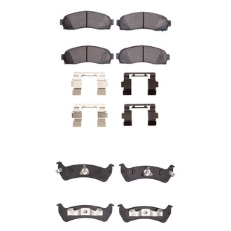 R1 Concepts® - Performance Off-Road/Tow High Friction Formulation Front and Rear Brake Pad Set