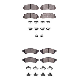 R1 Concepts® - Performance Off-Road/Tow High Friction Formulation Front and Rear Brake Pad Set