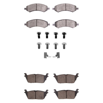 R1 Concepts® - Performance Off-Road/Tow High Friction Formulation Front and Rear Brake Pad Set
